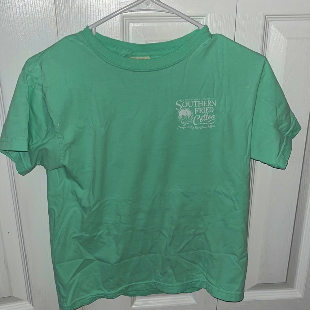 Southern fried cotton tshirt, teal/sea green,